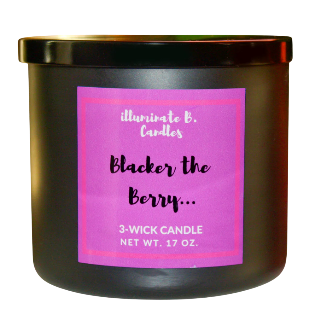 illuminate B. Candles 3 Wick Blacker the berry candle
