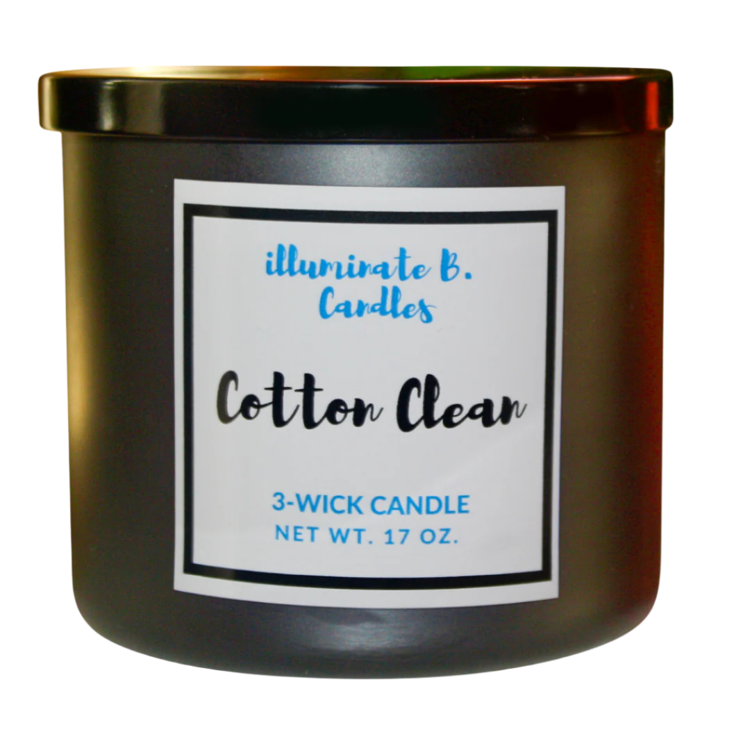 illuminate B. Candles Cotton Clean 3 Wick candle