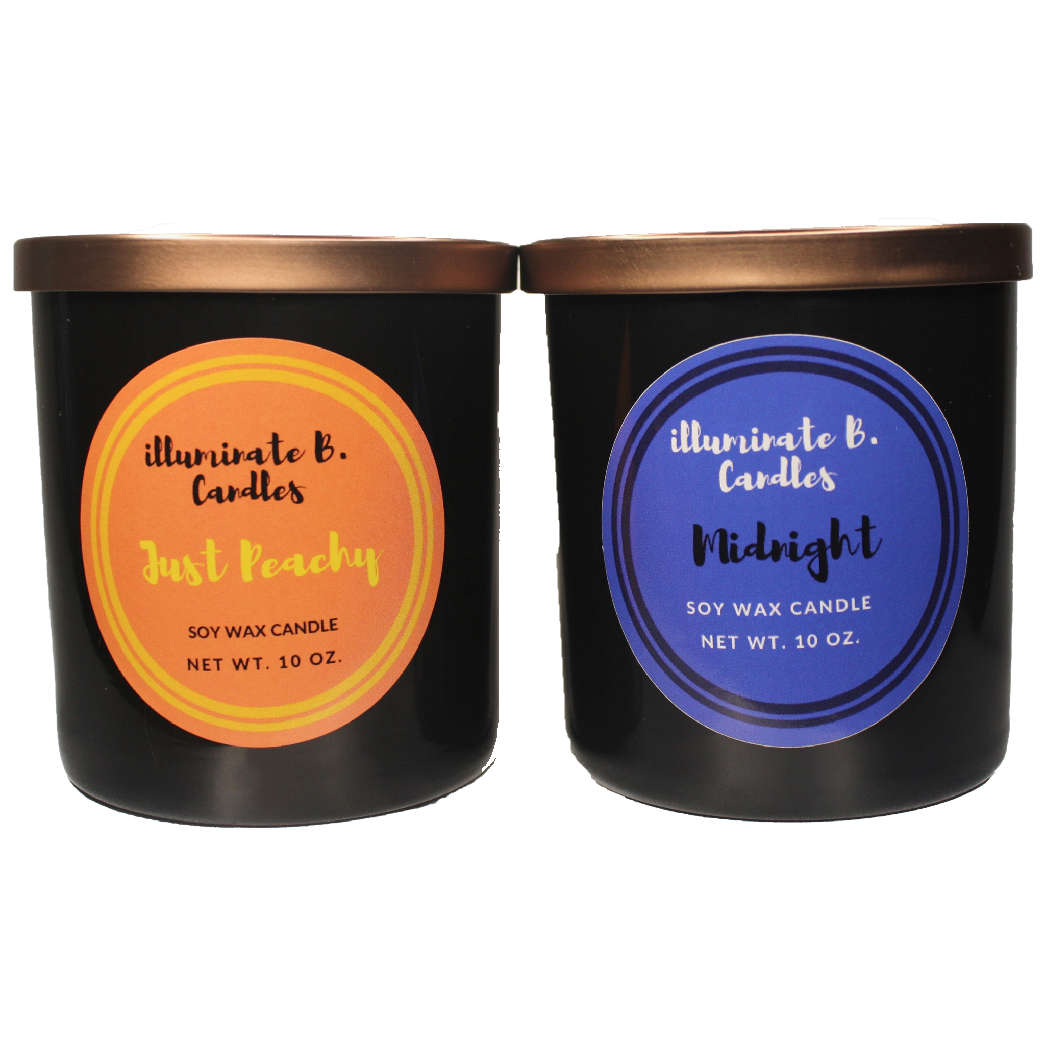 Dynamic Duo (2 Candle) Bundle (Just Peachy and Midnight) from illuminate B. Candles