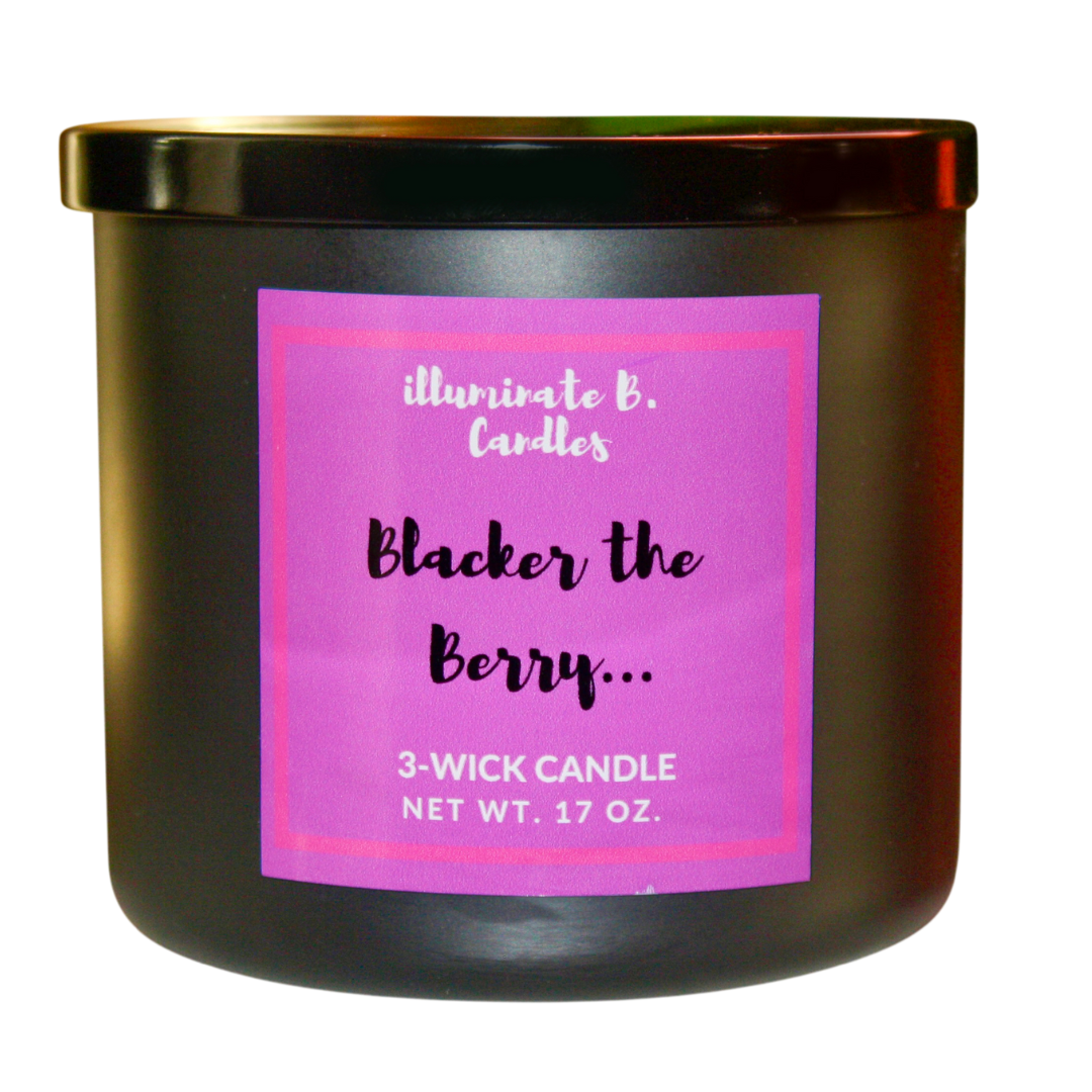 illuminate B. Candles 3 Wick Blacker the berry candle