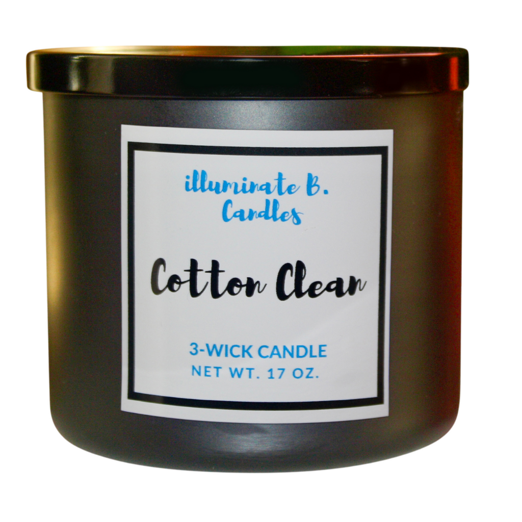 illuminate B. Candles Cotton Clean 3 Wick candle