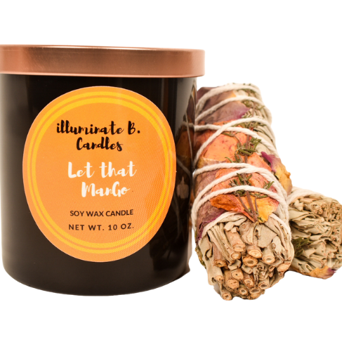 Candle and white Sage bundle from illuminate B. Candles